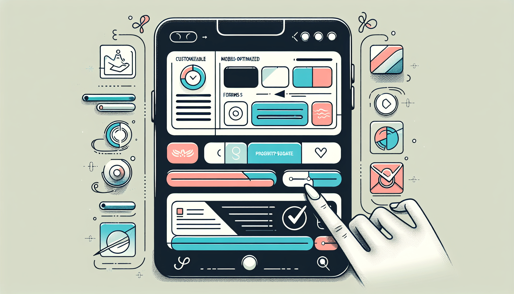 Illustration of a clean and customizable interface