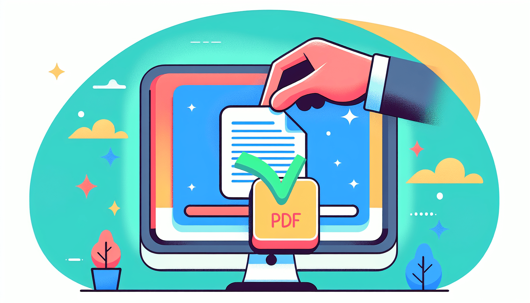 Illustration of drag and drop feature for PDF signing