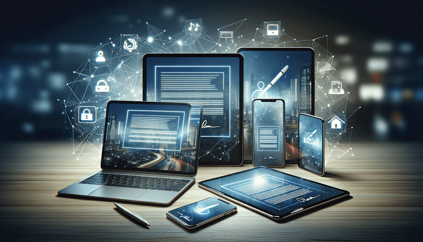 Illustration of web-based electronic signature tool