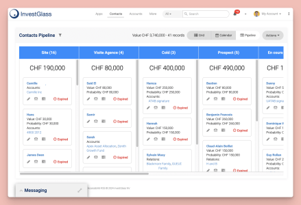InvestGlass Pipeline View