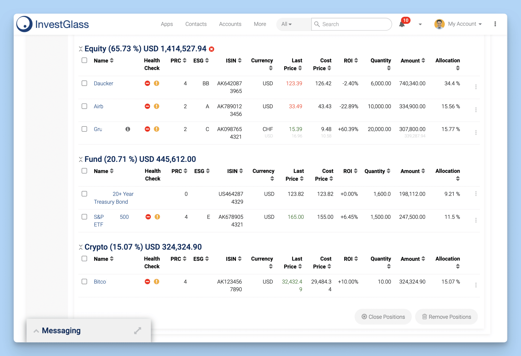 Automating data collection InvestGlass
