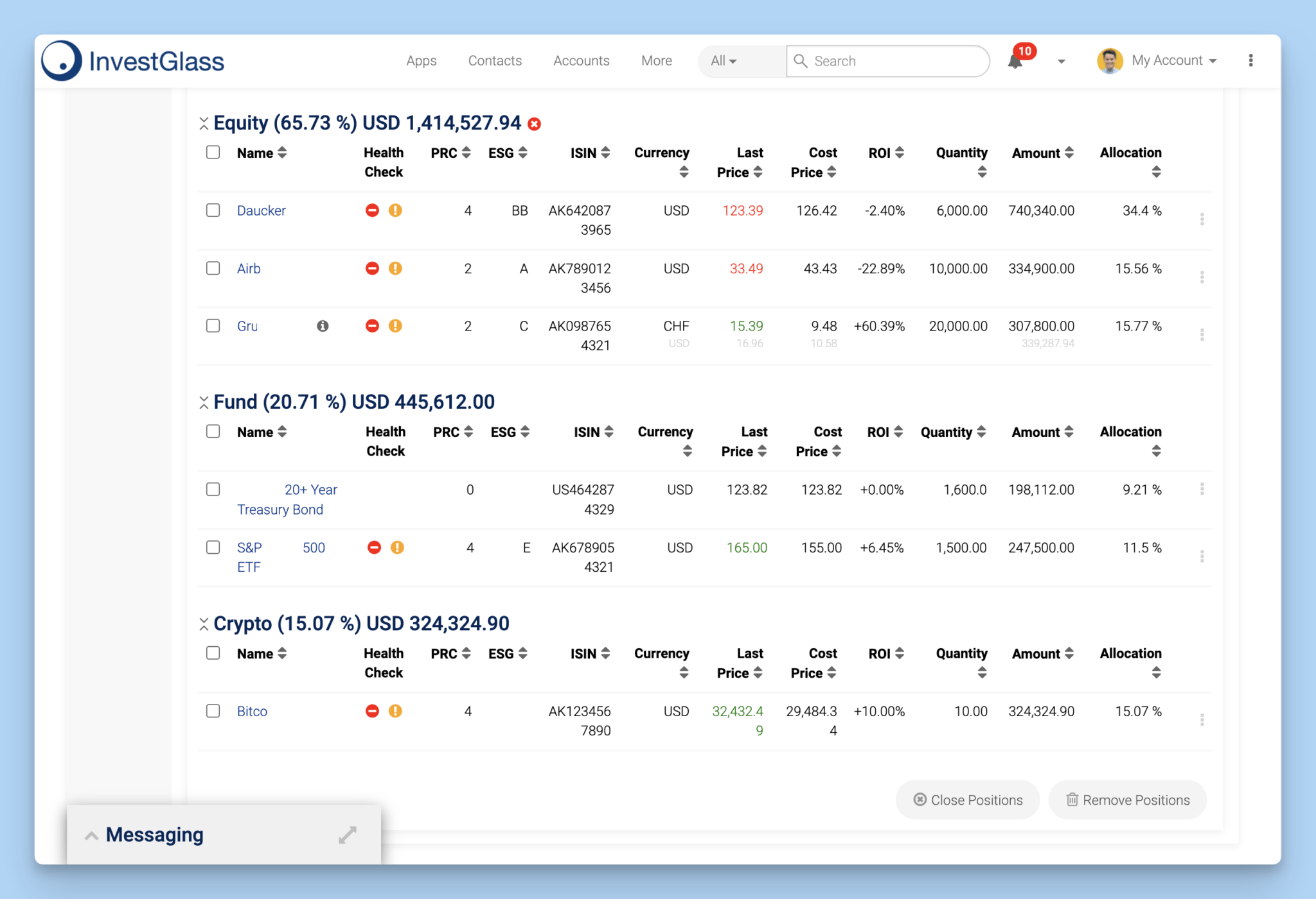 InvestGlass Portfolio