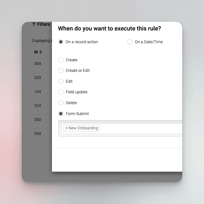 InvestGlass AML is connected to InvestGlass Forms